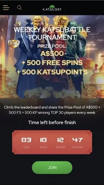 KatsuBet Casino Screenshot